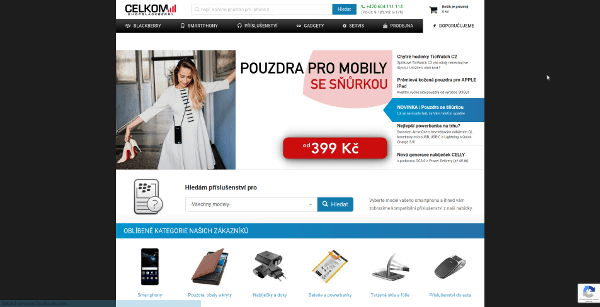CELKOM Praha - E-shop s mobily a příslušenstvím